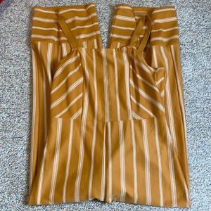 Yellow and White Striped Body Suit